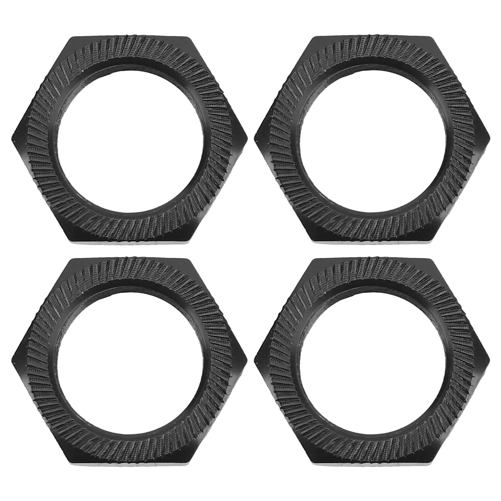 4 Pcs 24mm Wheel Hex Hub Nut, High Strength RC Hex Hub Nut Compatible with 1/5 Outcast Kraton 8s(Black)