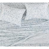 DAUAOTO Twin XL Cotton Sheets Set Printed Bedding Sets, Up to 14" Deep Mattress, Pattern Bedlinen for Twin Extra Long Bed Blue Floral