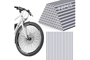 GeeRic 72PCS Bike Spoke Reflector, Waterproof Bicycle Wheel Spoke Reflector Riding 360° Visibility Safety Warning Reflective 