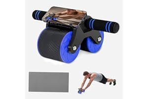 LZFYMXOK Automatic Rebound Abdominal Wheel,Ab Roller Wheel for Core Workout,2 Wheels Balance Design and Mobile Phone Holder,Suitable for Home Office Gym Outdoors,Designed for Men and Women.