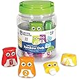 Learning Resources Snap-n-Learn Rainbow Color and Shape Recognition, Letter Owls, Alphabet Toy, 10 Pieces, Ages 2+