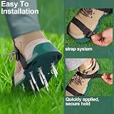 URAQT Lawn Aerator Shoes 26 Nail Spikes Adjustable Straps One Size Fits All view 5