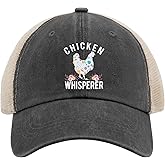 Chicken Whisperer Funny Chicken Tee for Farmers hat Vintage hat AllBlack Mens hat Gifts for Daughter Golf Hats