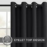 MRTREES Blackout Curtain 90 Inch Drop 2 Panels 117x228 cm 46x90 in Eyelet view 2