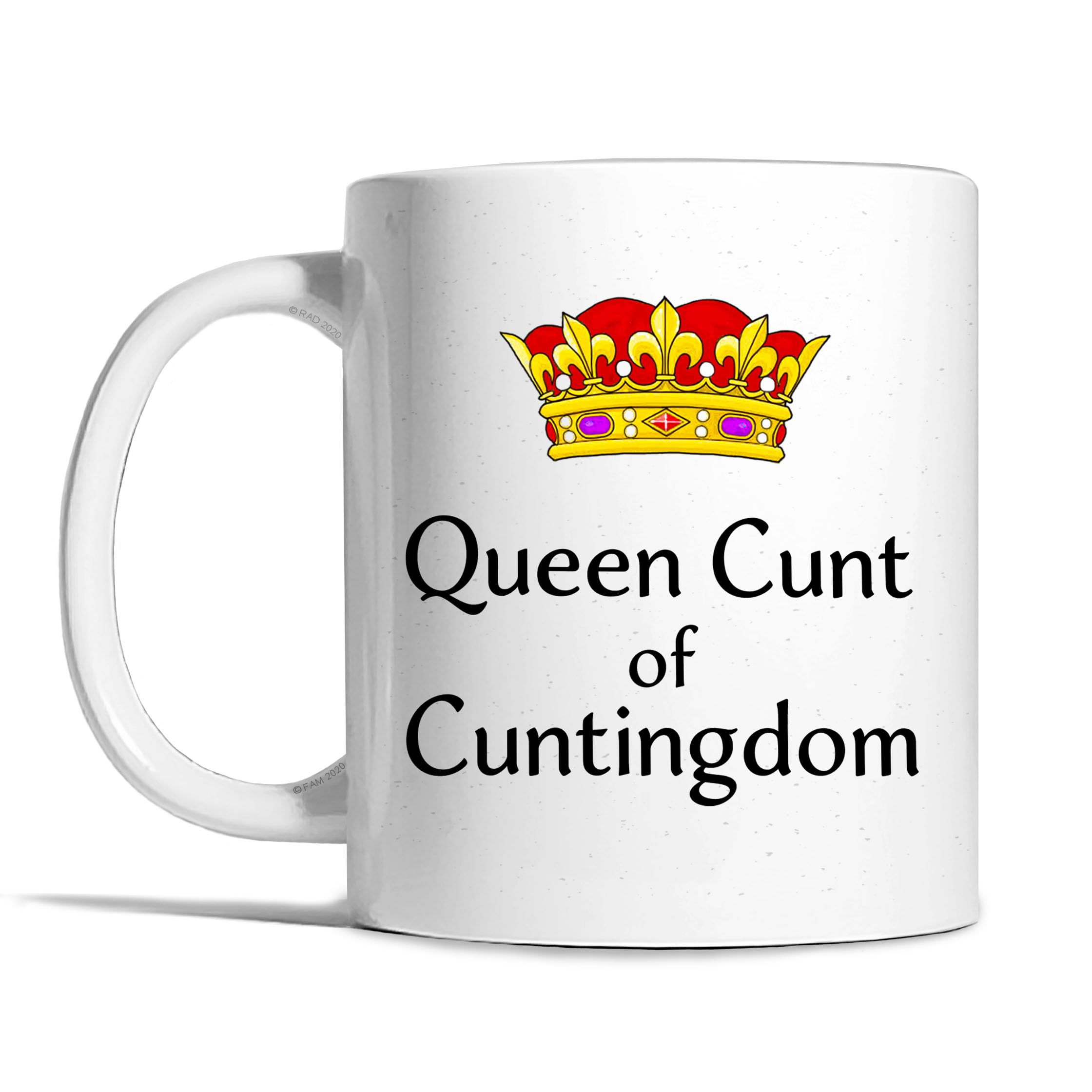 Risk-A Designs Queen Cunt of Cuntingdom Ceramic Mug, rude mug, rude gift for female
