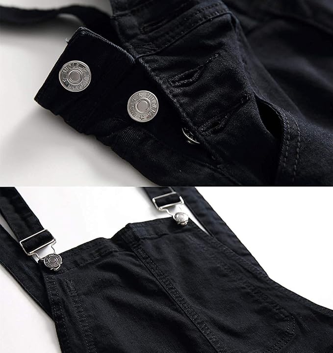 mens denim romper shorts