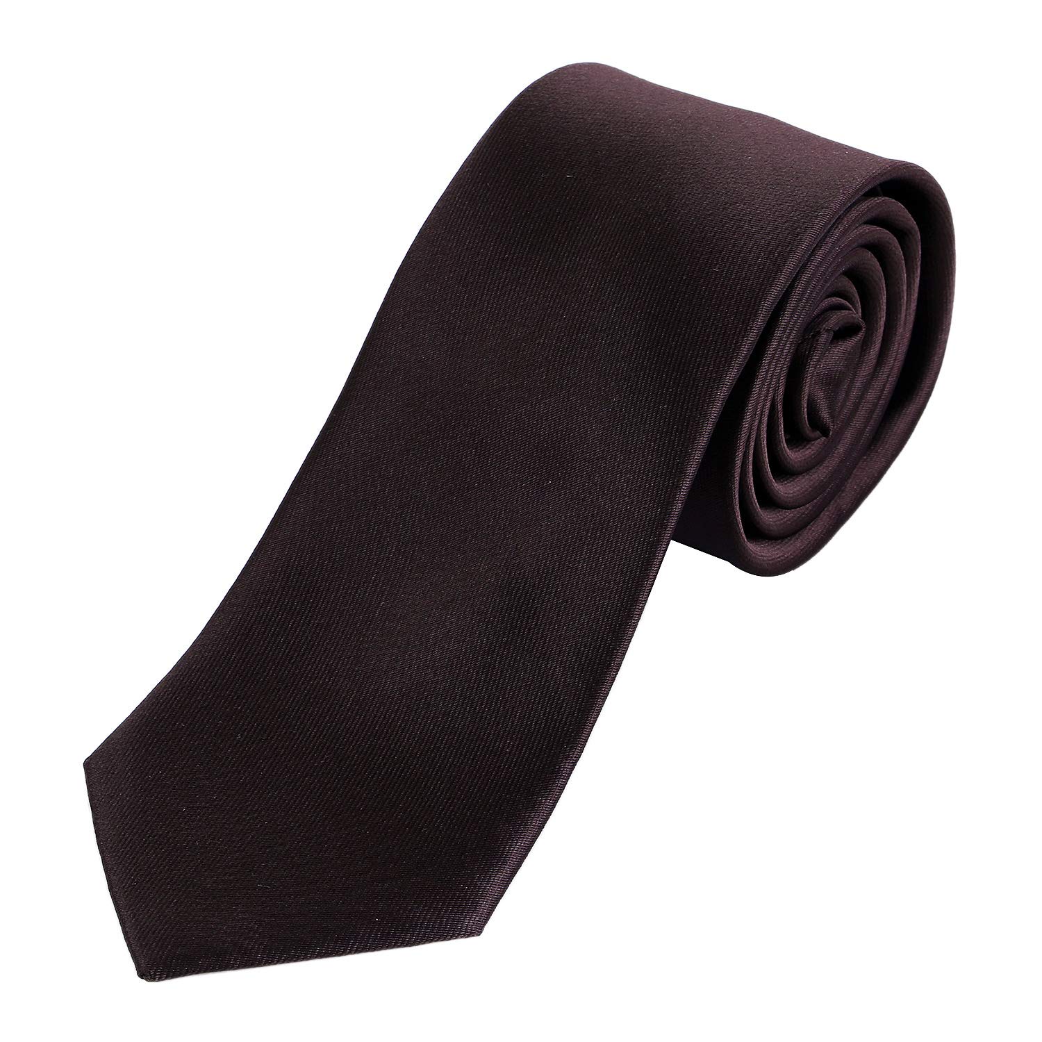 DonDon tie for men 7 cm classical handmade business tie brown for the office or for festive events