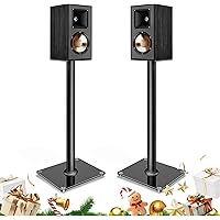 PEGZONE Speaker Stands Pair for Surround Sound,55 LBS Capacity,30.1 inch Floor Bookshlef Speaker Stands,Cable Management,Larg