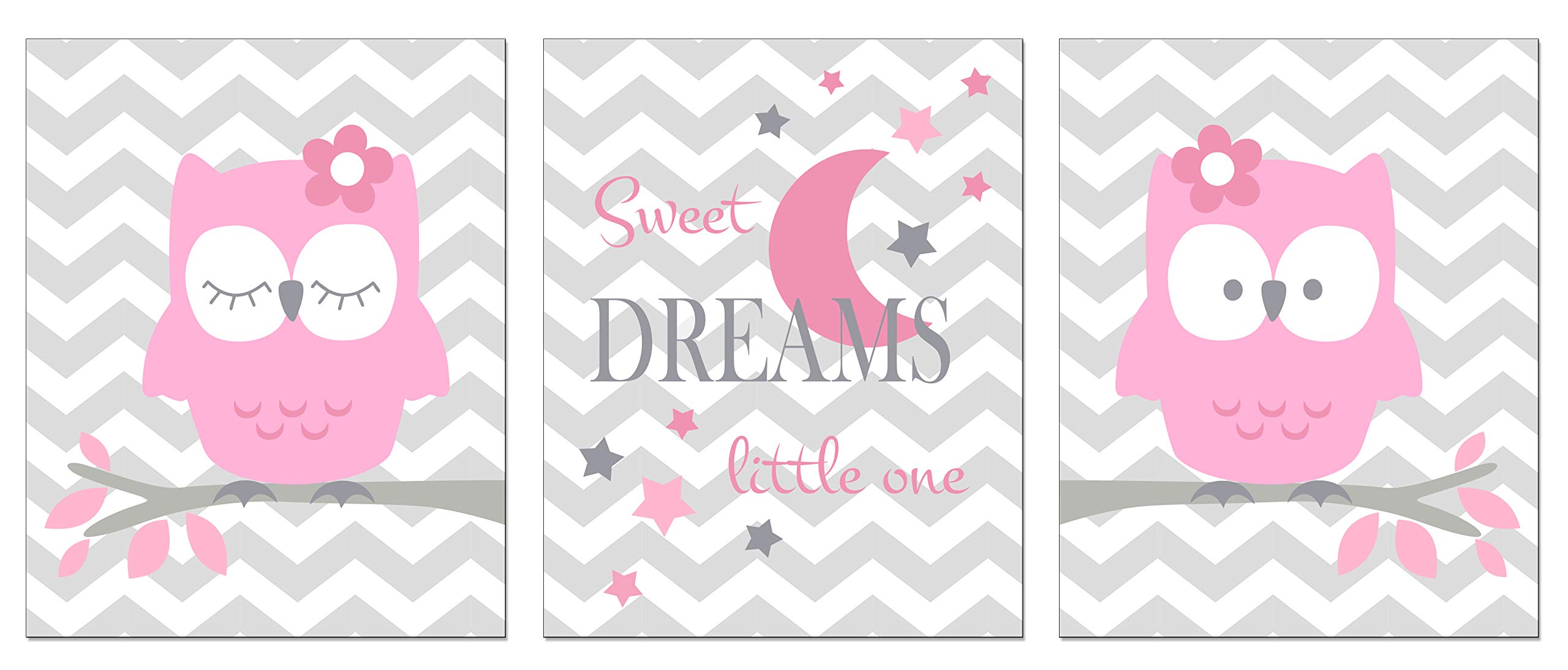 Pink Owl Wall Decals/Owl Stickers/Owl Nursery Wall Decor