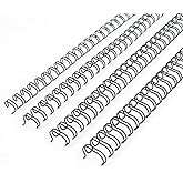 Rayson Wire Binding Spines, 3:1 Pitch, 32-Loop Black, Small Sizes, 96 Pack | Includes 24 pcs each: 1/4", 5/16", 3/8" and 7/16"; ideal for Letter-size reports, manuals and presentations.