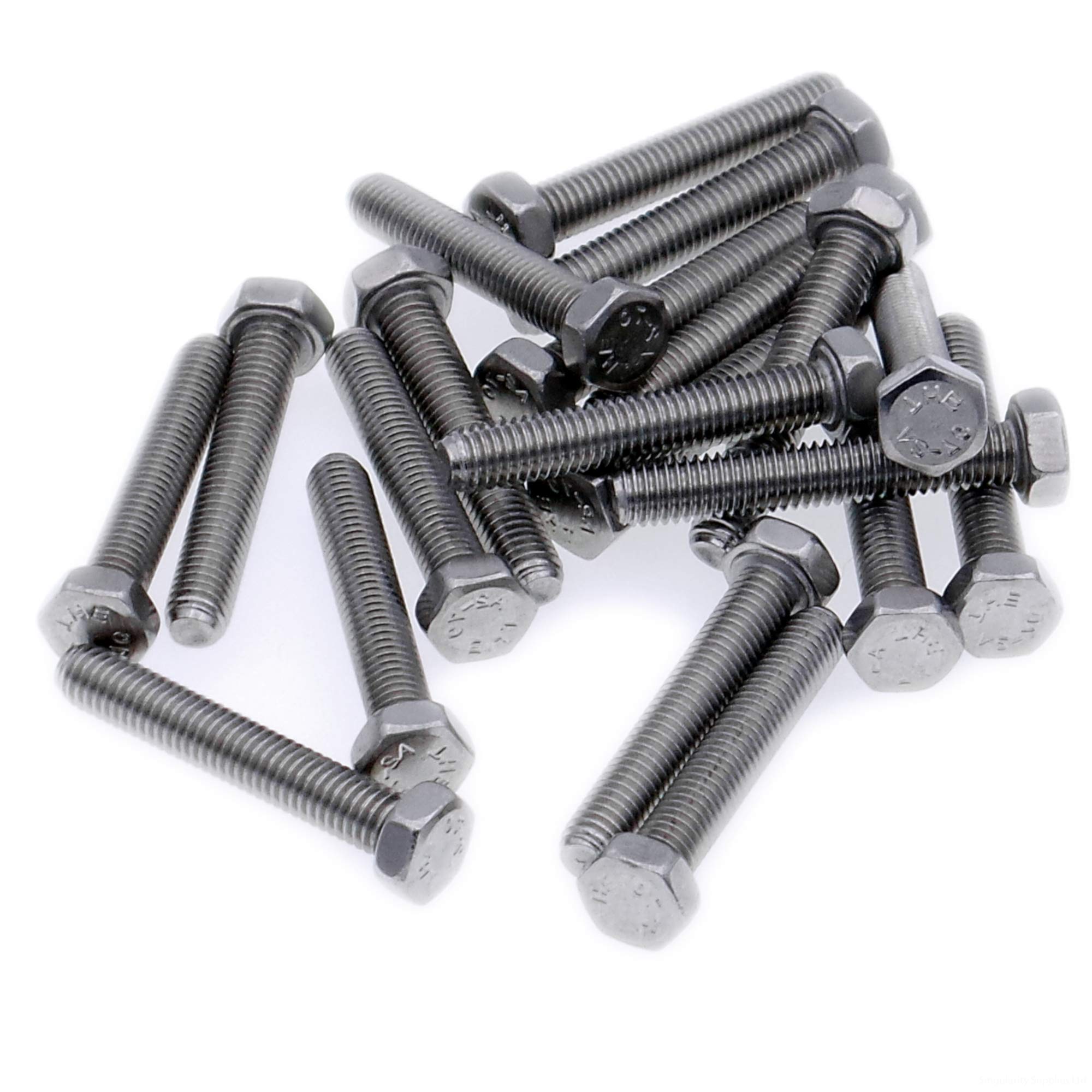 M3 (3mm x 25mm) Hex Bolt (Fully Threaded Setscrew) - Stainless Steel (A2) (Pack of 20)