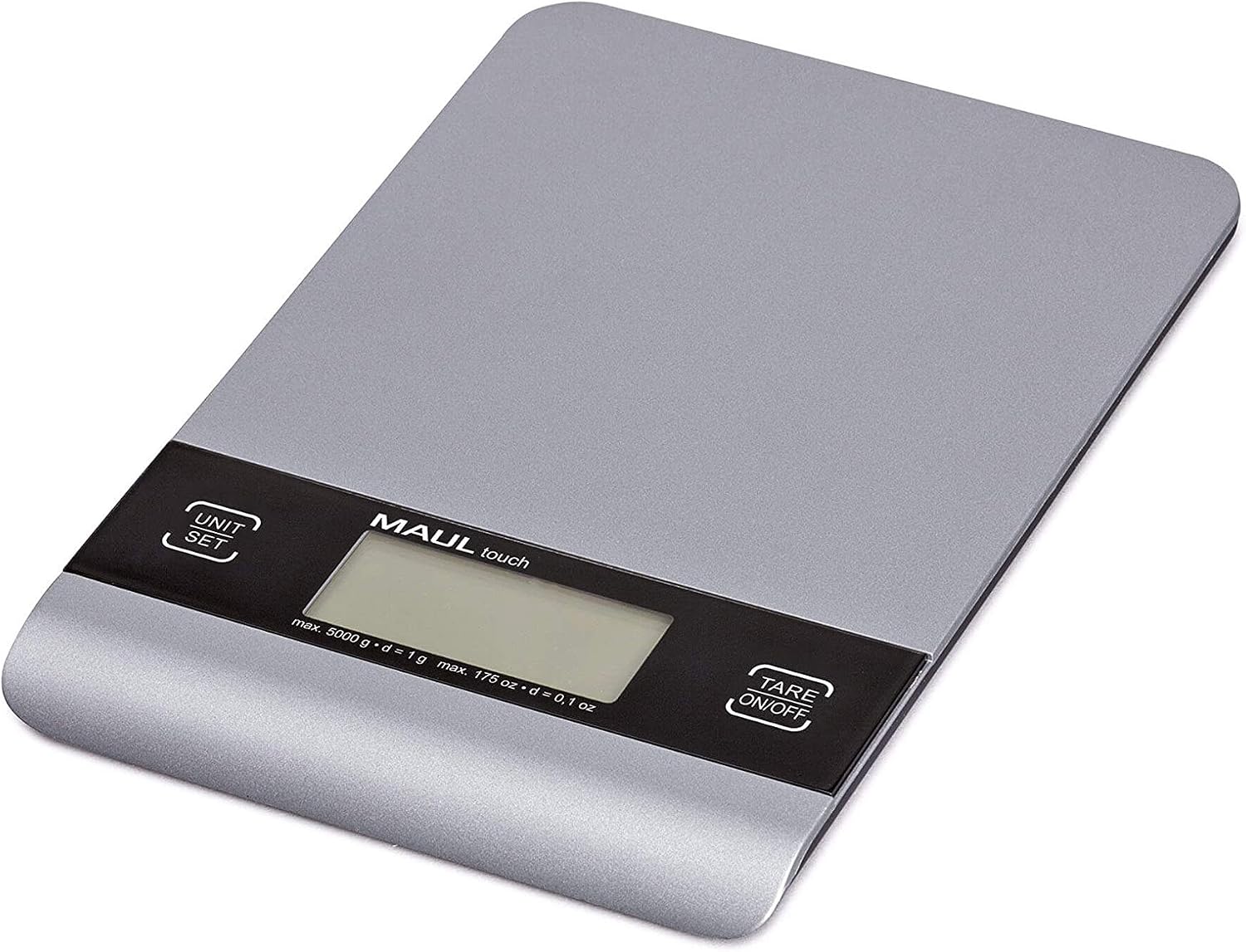 Letter Scales MAULgoal, Load Capacity 5000 g, 1 g Division, 160 x 30 x 200 mm, Black