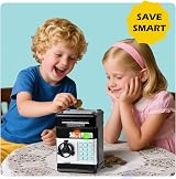 Yellcetoy Money Box for Kids ATM Password Piggy Bank Black 3-12 view 6