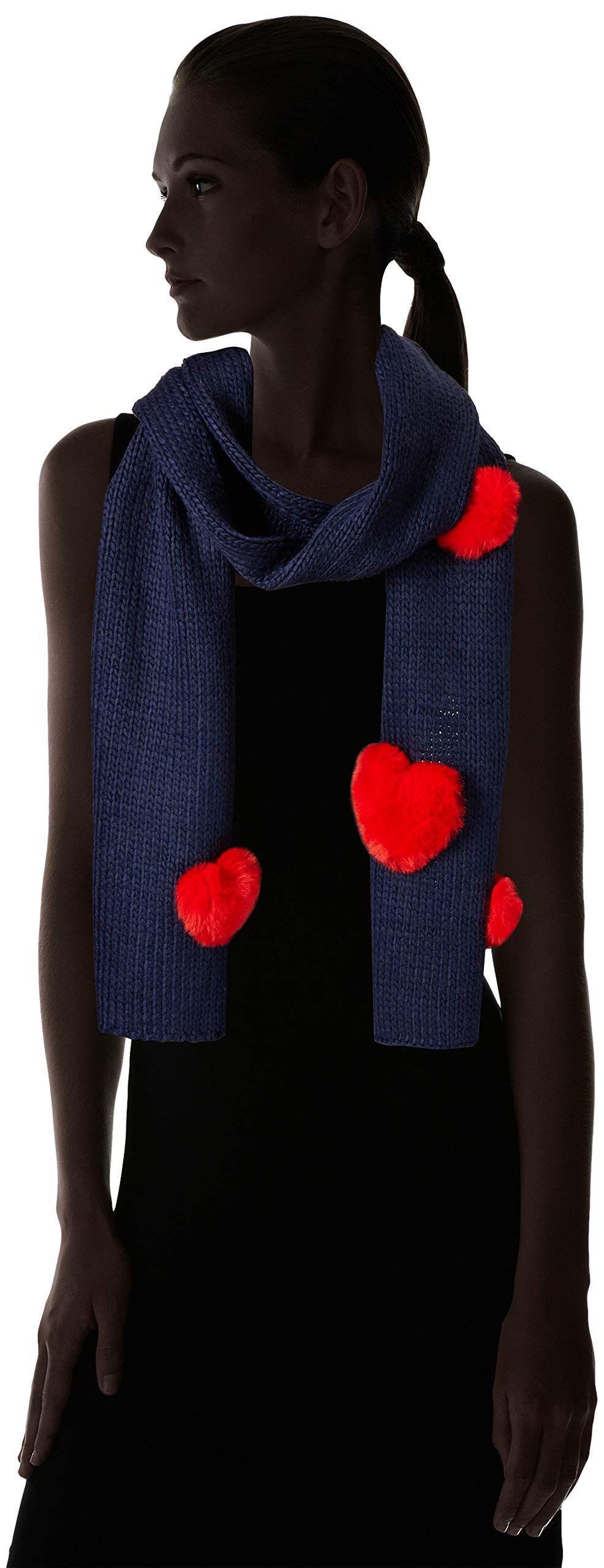 BCBGeneration Women's Faux Fur Heart Applique Scarf BCBGeneration Women's Faux Fur Heart Applique Scarf