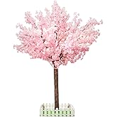 Artificial Cherry Trees Indoor Decor: Handmade Natural Fake Cherry Blossom Pink Tree Outdoor for Party Wedding Christmas