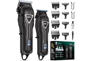 VGRPRO Electric Hair Clippers for Men, Cordless Clipper and Trimmer Set, Clippers for Hair Cutting Kit with Long Battery Life, Hair Grooming Trimmer for Family Kids and Self-Haircut Use