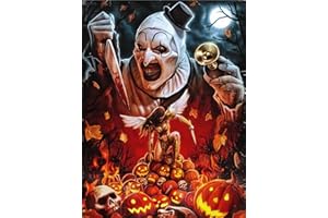 DIYGEMDOT Halloween Diamond Painting Kits for Adults, Horror Theme Diamond Art Kits for Beginners, DIY 5D Round Full Drill Diamond Dots Home Decor Gem Art Crafts (12X16 inches)