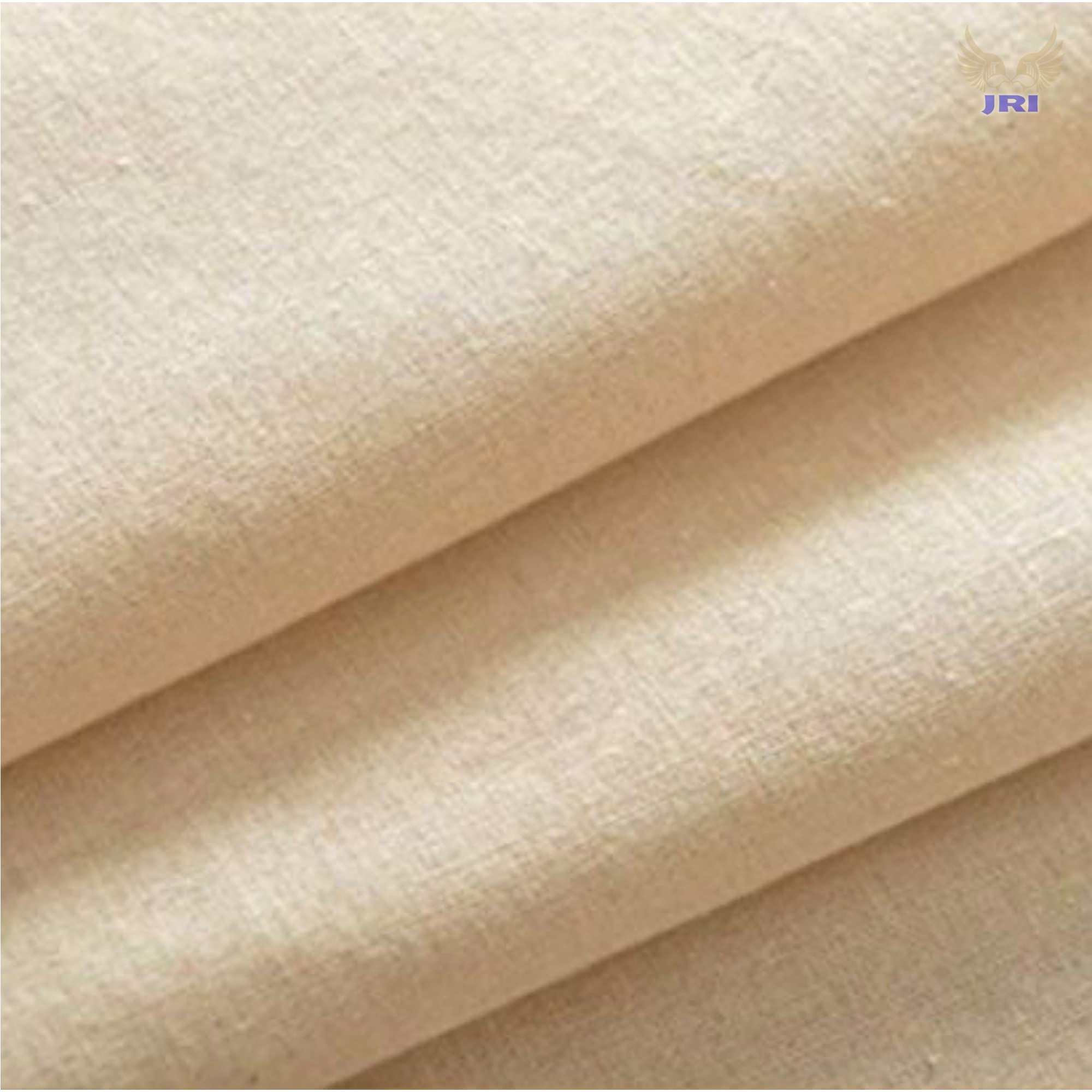 Calico Fabric 63 Inch (160cm) Extra Wide – 100% Unbleached Natural Cotton, Medium Weight, Premium Quality by JRI (7 Meter)