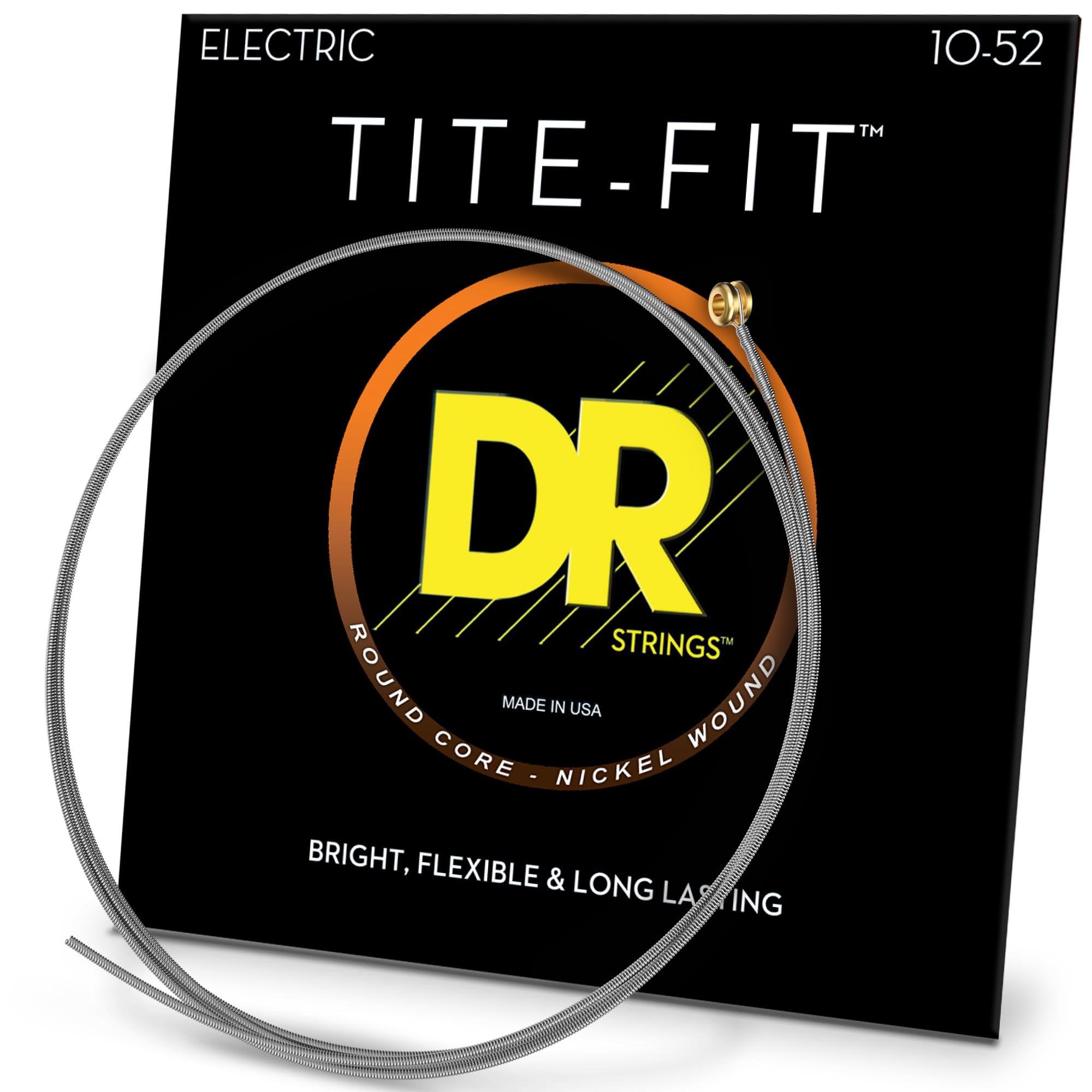 DR Strings TITE-FIT™ - Nickel Plated Electric Guitar Strings: Medium to Heavy 10-52