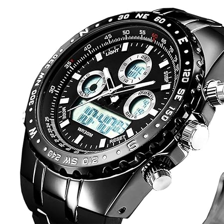 AWRYS 2019 Chronograph Sport Herrenuhren Led Digital Quarz Uhr Männliche Uhr