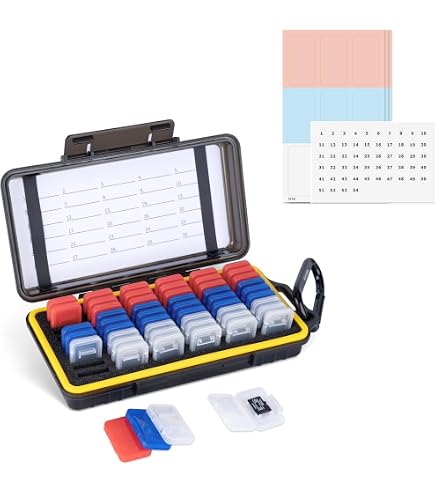 JJC Memory Card Case - Holds 12/16 SD, MicroSD, CF Cards, Compact Storage Box