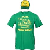 Mad Engine Stranger Things Dustin Camp Know Where Adult Halloween Costume T-Shirt and Hat Set Cosplay - Officially Licensed