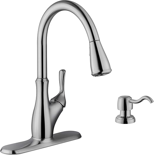 Ms7636 Single Handle Gooseneck Kitchen Faucet With Pull Out