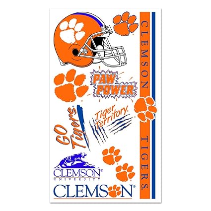 Wincraft Clemson Tigers Temporary Tattoos