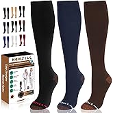 NEWZILL Copper Compression Socks for Women & Men 15-20mmHg Cotton Rich Odor Control Dress Socks for Business Casual Running Medical Athletic Support, Edema Diabetic Relief