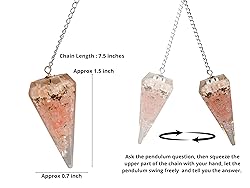 Rose Quartz Orgone Crystal Pendulums for Divination