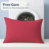 DN Collection Pillow Cases 2 Pack 50x75cm Red Microfiber OEKO-TEX view 7