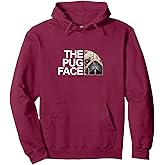 The Pug Face Dog Funny Pug Pullover Hoodie
