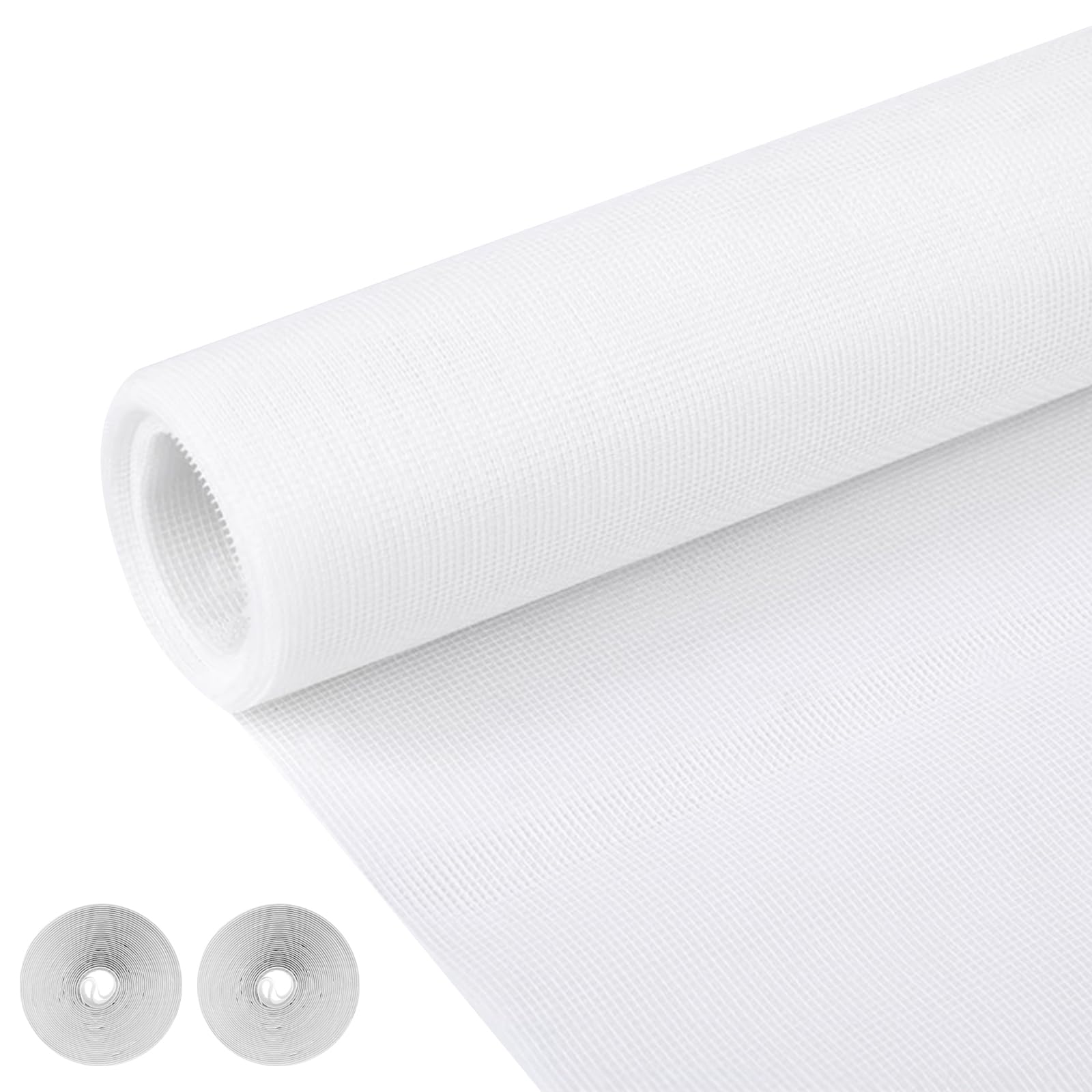 Fly Screens for Windows 120cm x 250cm with 7.5m Velcro Universal Fiberglass Window Screen Insect Mesh High Density Door and Window Fly Screens for Keep Bugs/Flys/Mosquitoes Outut