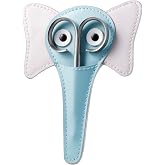 Rubis Stainless Steel Infant Nail Scissors with Blue Leather Elephant Case, For Precise Fingernails and Cuticles, 1K416, Silver,Rubis Switzerland Swiss Made World Renowned Precision