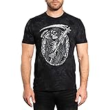 Affliction Men's Creepy Reaper Short Sleeve Tee Large