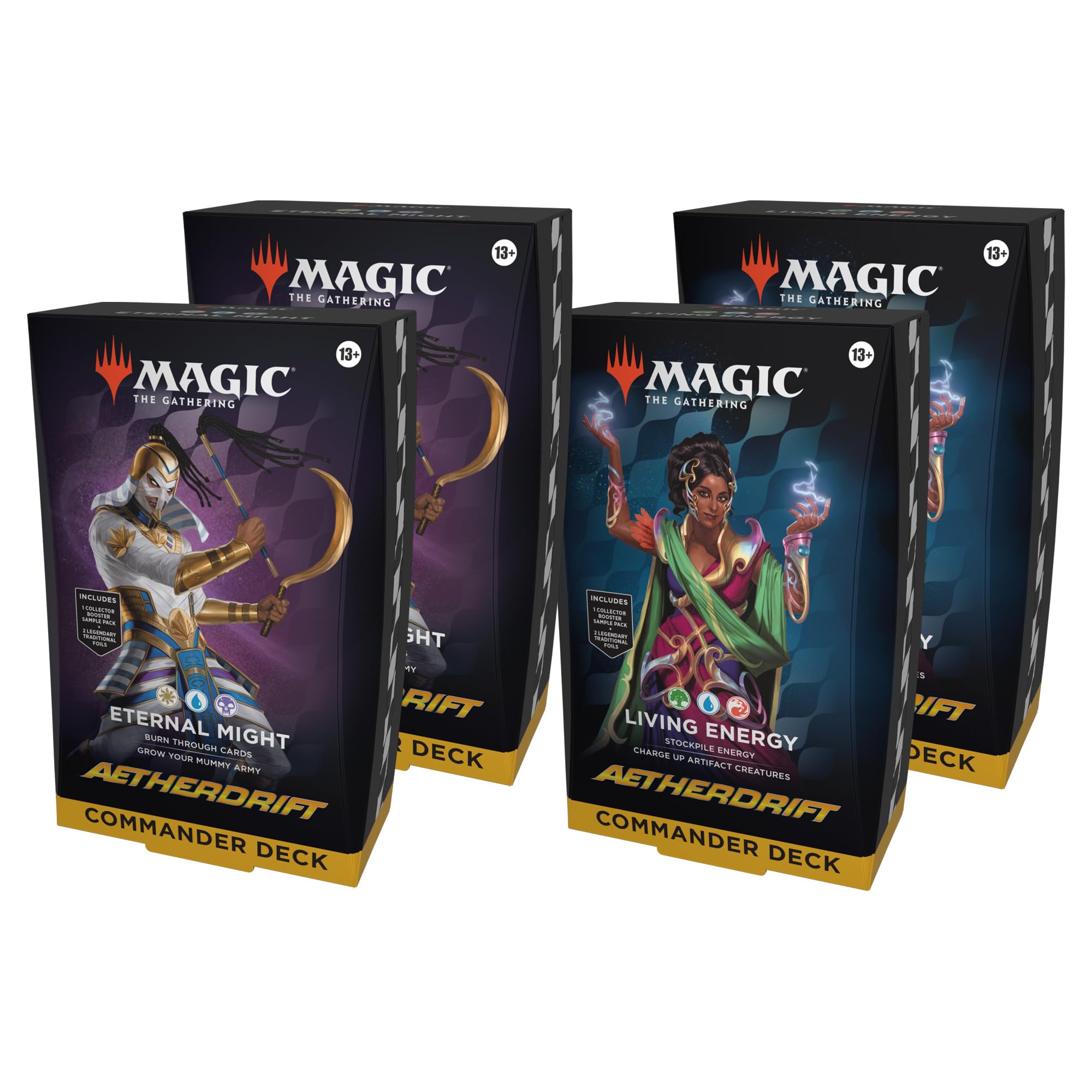 Magic The Gathering Aetherdrift Commander Deck Bundle - 2 of Each Deck (2 Living Energy + 2 Eternal Might) Image