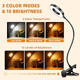 Akynite 7W Clip Desk Light with USB Adapter 48 LED 3 Color 10 Brightness view 2
