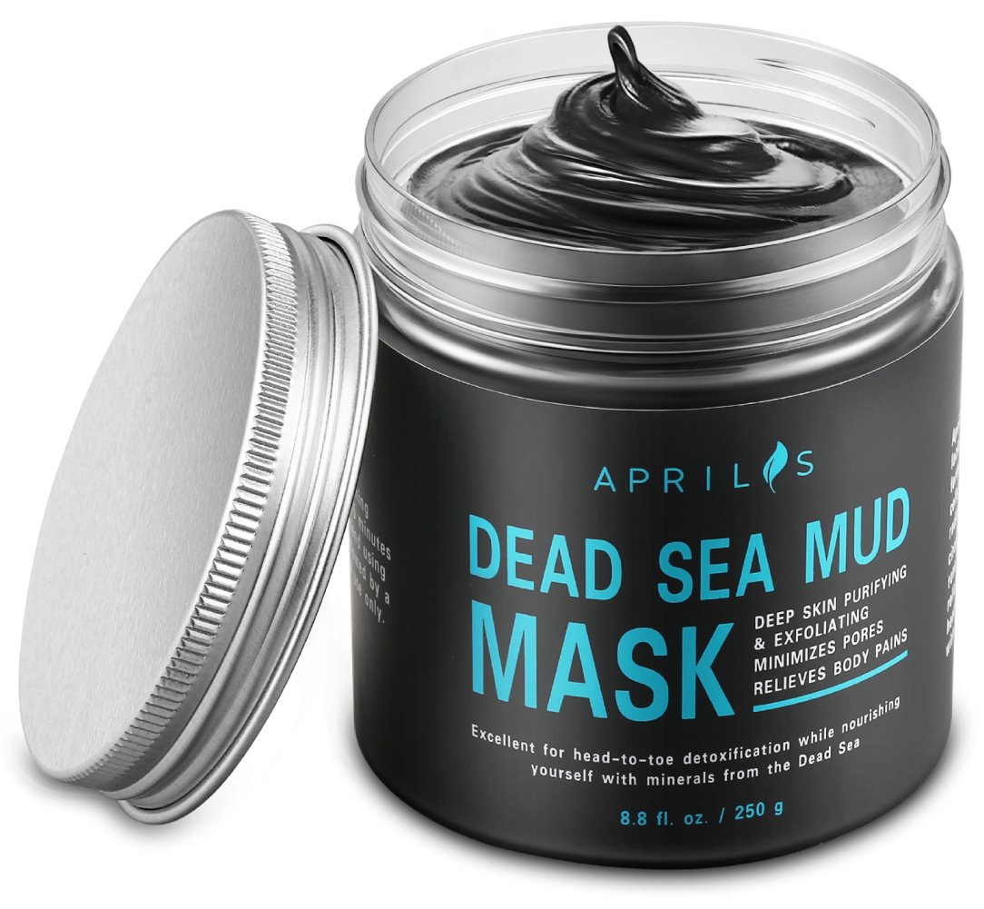 Dead Sea Mud Mask with Activated Charcoal, Deep Cleansing Clay Facial Mask for Reduction in Pores, Blackheads & Acne, Rejuvenated to Smooth & Moisturizing Skin for Men and Women, 8.8 oz