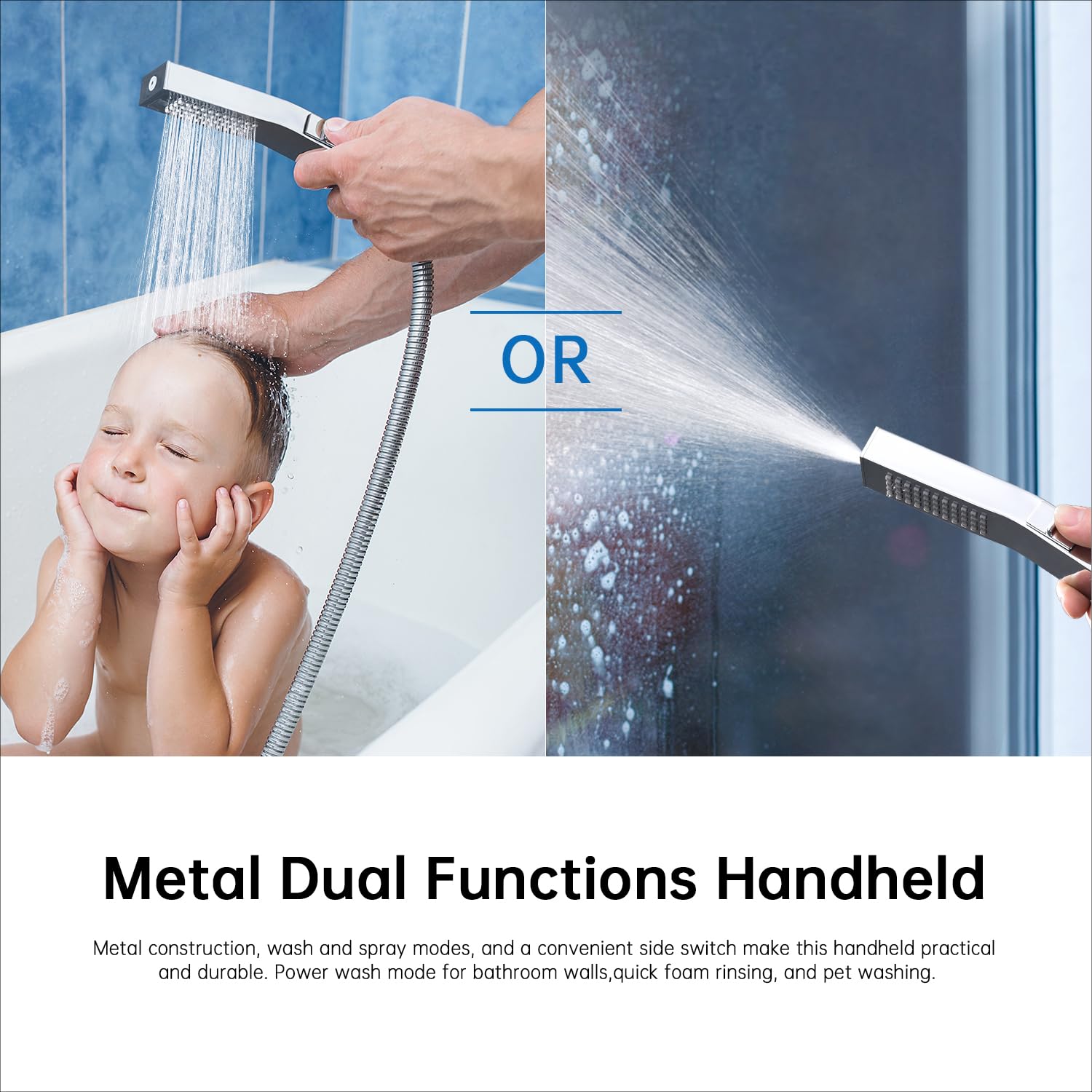 Mua G-Promise All Metal 10 Inches Rain Shower Head with Handheld Built ...