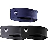 Tough Headwear Workout Headband Set - Sweat-Wicking Sweat Band - Non-Slip Gym Accessories for Men - Wide Headband Pack