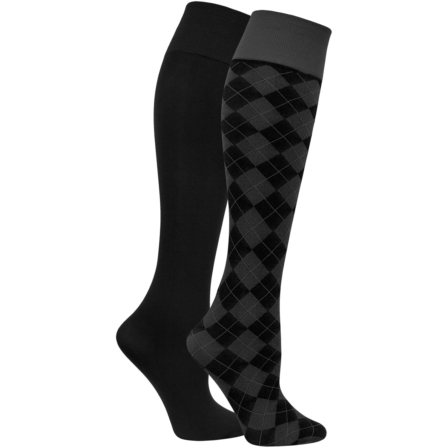 Dr. Scholl's Fashion Fit Argyle Trouser Socks 2 Pairs at Amazon Women’s