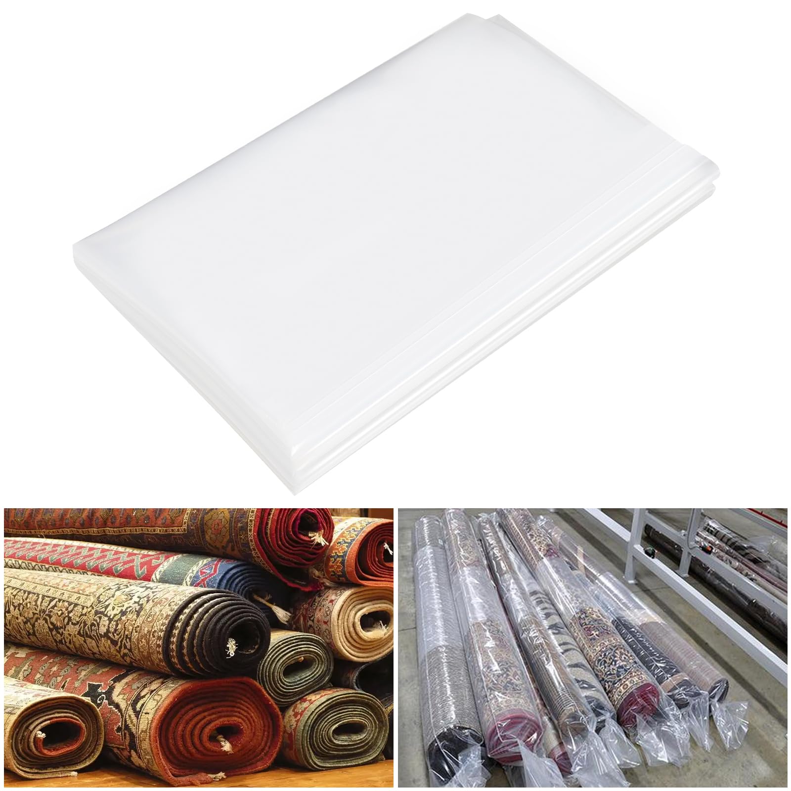 Photo 1 of Xsourcer Rug Storage Bag, Fit for Rolled Rug up to 6'x 9', Large Plastic Rug Bag Clear Carpet Runner Bag Perfect for Rug Storage/Moving/Packing/Shipping and Other Foldable Large Objects