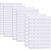 580 Pcs Self-Adhesive Screw Hole Stickers, 6-Table Self-Adhesive Screw Covers Caps Dustproof Sticker 12mm, 15mm, 21mm White
