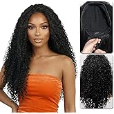GLAM21USA The Stylist Half Wig Human Hair Blend Zaria 26 Inch, 1B | Off Black 1B, Zaria, The Stylist, Half Wig, Human Hair Blend, Water Wave, 26 Inch, Natural Look, Easy Styling