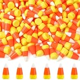 BOARDFEB 80Pcs Halloween Resin Candy Corn, Fake Artificial Candy Corn Ornaments Charms DIY Craft Accessories for Party Decoration