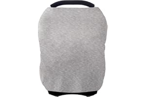 LITTLE GRAPE LAND Car Seat Covers for Babies, Multi-use Car Seat Covers Canopy Cover, Breathable Nursing Covers for Breastfeeding, Baby Shower Gifts for Boys and Girls (Pure Grey)