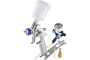 Dynastus Touch Up 4.2 oz HVLP Air Spray Gun Auto Car Paint Sprayer Spot Repair, 1.0mm Nozzle with Regulator