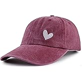 Love Heart Hat for Women Wife,Funny Adjustable Embroidered Cotton Gifts Baseball Caps