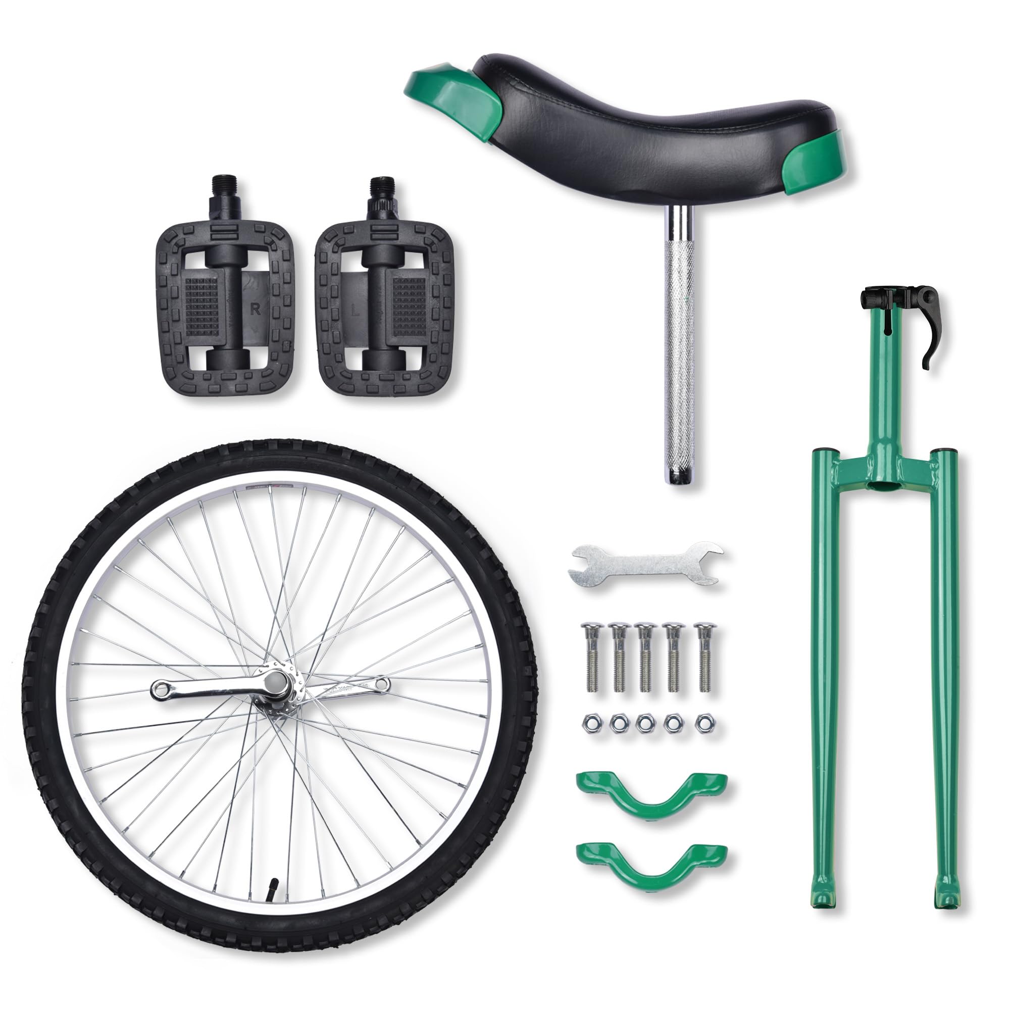 AW 16/18/20/24 Inch Wheel Outdoor Unicycle Adjustable Seat Exercise Bicycle Fit Adults Kids Outdoor Sports Fitness Exercise, for Choice