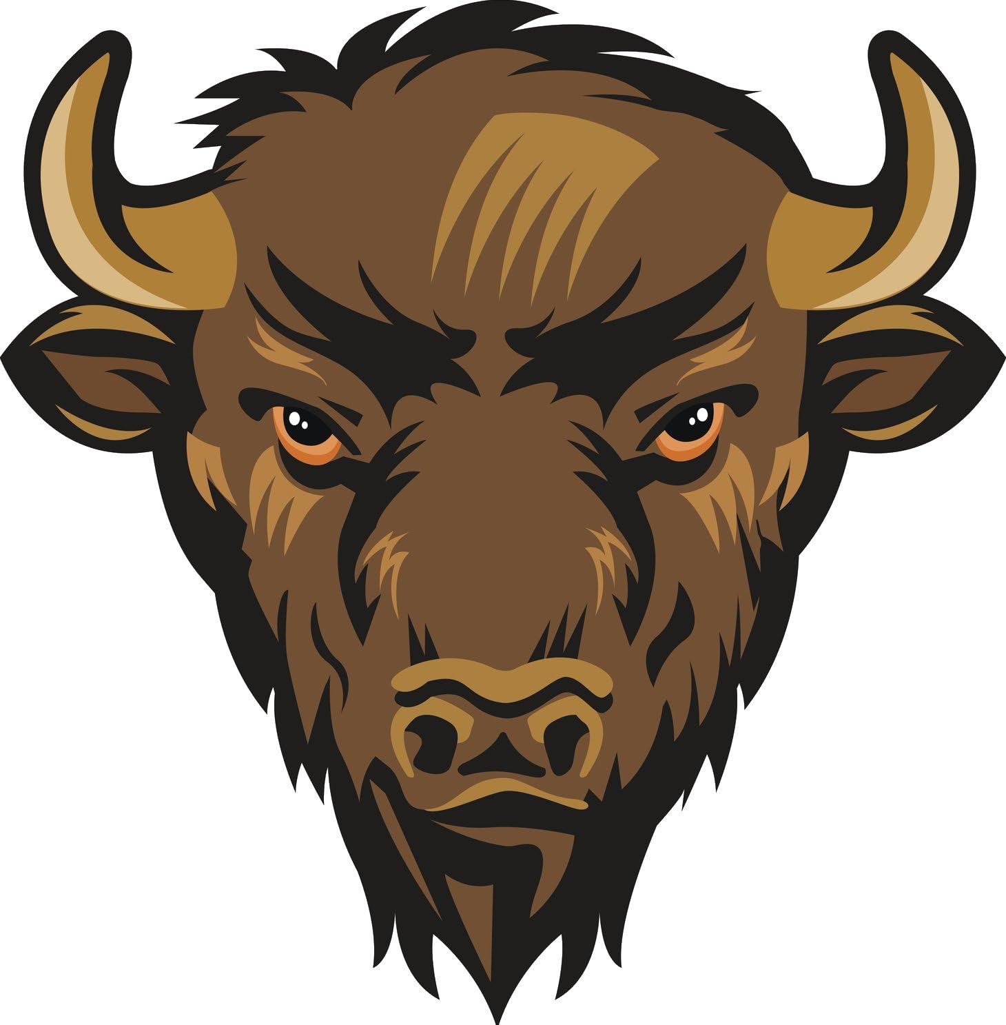 Amazon Com Scary Angry Wild Yak Head Cartoon Vinyl Sticker All Sizes Automotive